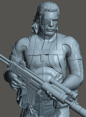 3d打印图纸模型数据STL合金装备蛇叔手办圆雕图F1962