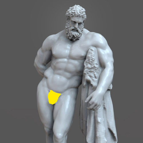 3d打印图纸模型罗马法尔内塞大力士STL雕塑圆雕图F2720