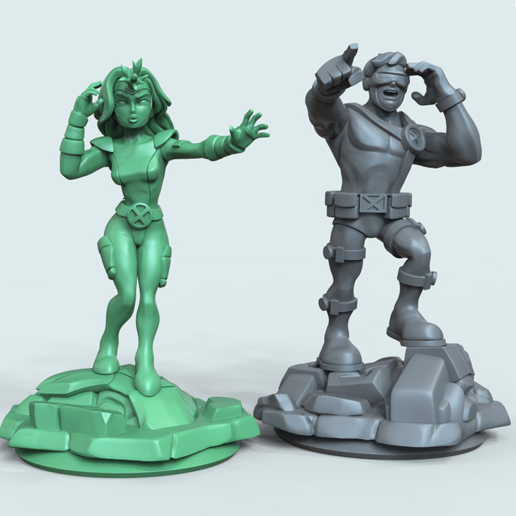 3d打印图纸模型素材镭射眼凤凰女STL手办圆雕图F2579