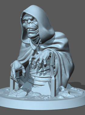 3d打印图纸模型素材数据木乃伊半身像STL手办圆雕F2111