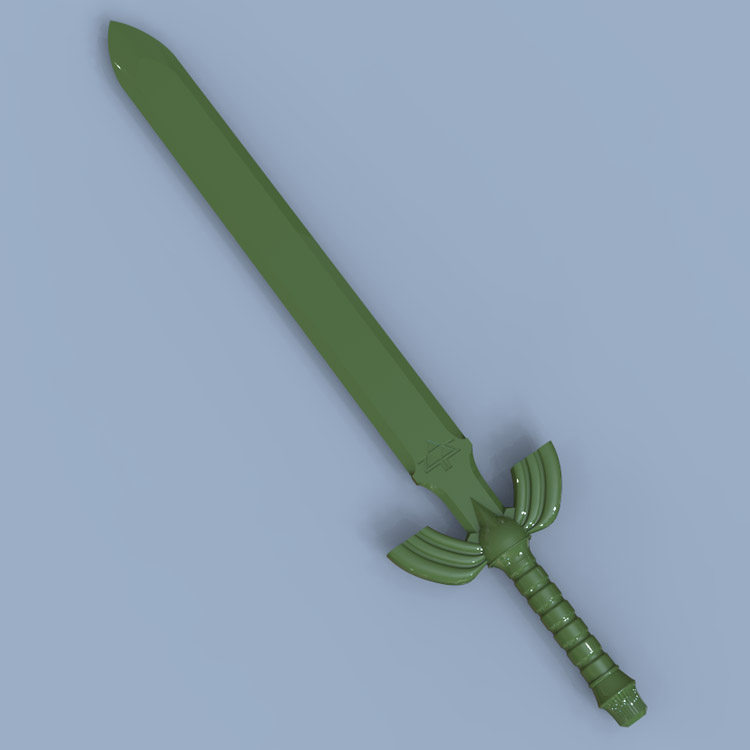 3d打印图纸模型素材文件stl塞尔达传说大师之剑f2296