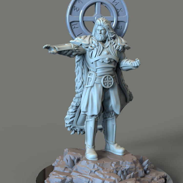 3d打印图纸模型北欧神话光明之神巴德尔STL摆件立体圆雕图F3366