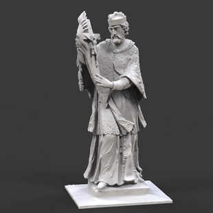 3d打印图纸模型希腊罗马雕像圣内波穆克STL摆件立体圆雕图F3769