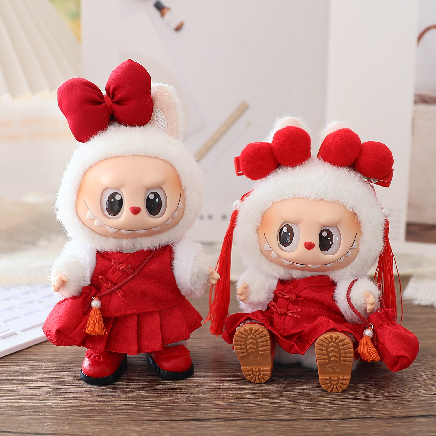 labubu新年娃衣服一代二代三代前方高能3.0拉布布国风年服鞋换装,模玩/动漫/周边/娃圈三坑/桌游,棉花娃娃/毛绒玩具娃衣,淘宝优惠券,粉丝福利购,淘宝优惠卷