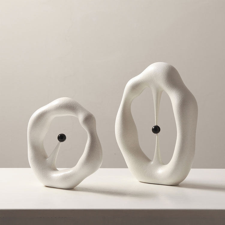 现代简约创意抽象几何圆圈摆件样板间酒店客厅书架桌面装饰品摆设,家居饰品,装饰摆件,淘宝优惠券,粉丝福利购,淘宝优惠卷