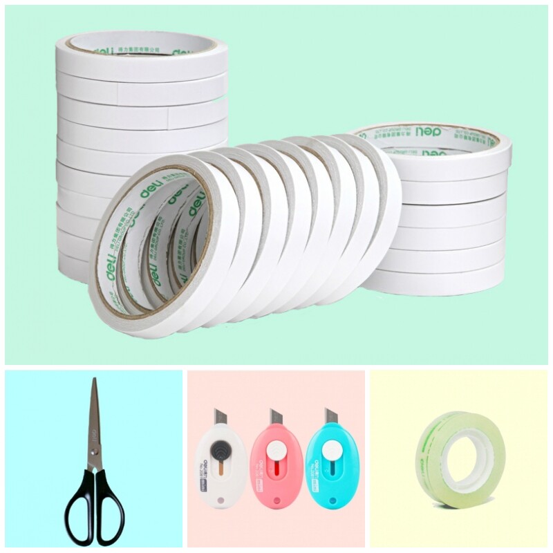 Volume 2 double faced adhesive tape transparent tape The knife scissors Deli Stationery gift packing paper manual Material Science toolin the Electronic Dictionary/Electronic paper book/Stationery , Adhesive Supplies , Tape/Tape/Strips  category - from Buy2taobao.com to provide professional Taobao agent buy service