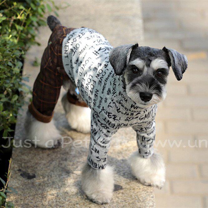 宝眷宠物服饰狗狗泰迪衣服比熊 日本帅气 高领字母百搭打底衫