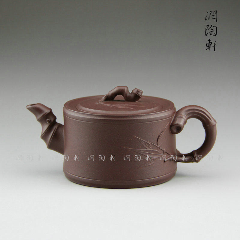 宜兴紫砂壶 紫砂工夫茶具紫砂竹节壶 竹段壶 紫砂茶壶花货茶壶