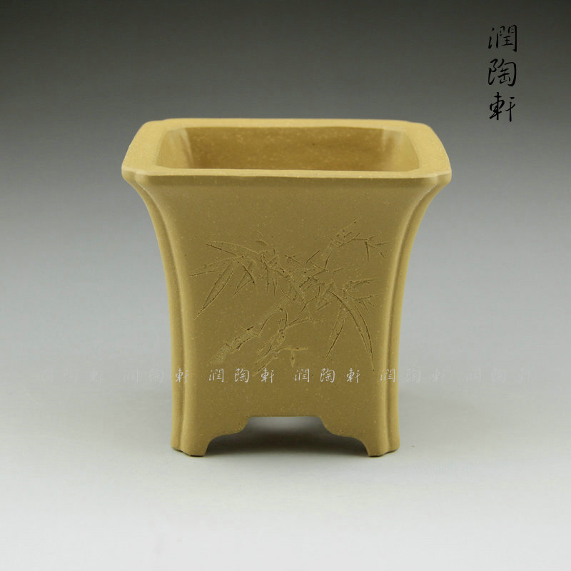 宜兴原矿段泥紫砂花盆清仓特价