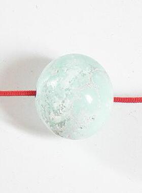 ^宝石小屋^纯天然美国磷铝石圆珠15MM/DIY散珠/隔珠/配珠3.4克