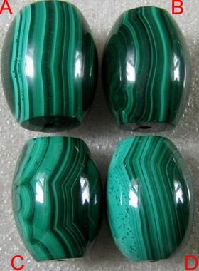 纯天然孔雀石散珠DIY/管珠/桶珠