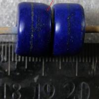 原礦純天然青金石散珠DIY/管珠/桶珠直徑13.7毫米2粒統(tǒng)出