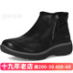 Skechers斯凯奇女秋冬拉链式 防水防污加绒保暖厚底缓冲减震短踝靴