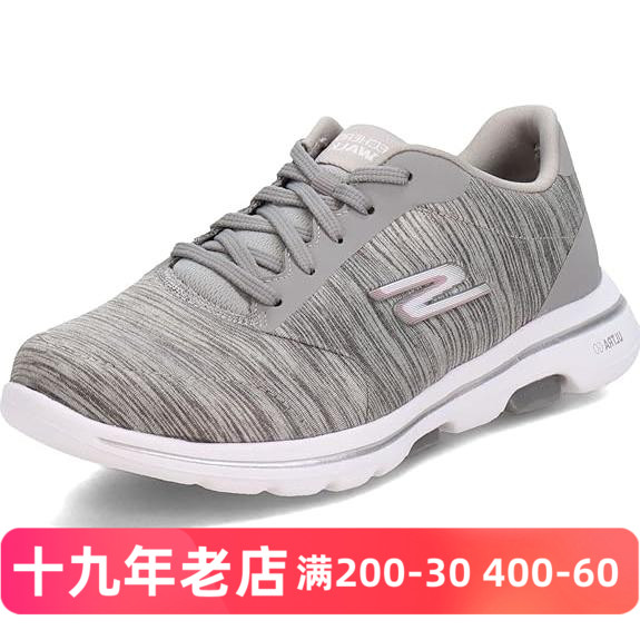 Skechers斯凯奇Go Walk 5 True女低帮布面黑工作运动休闲健步鞋