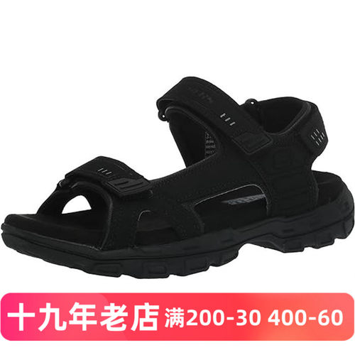 斯凯奇男大码魔术贴凉鞋