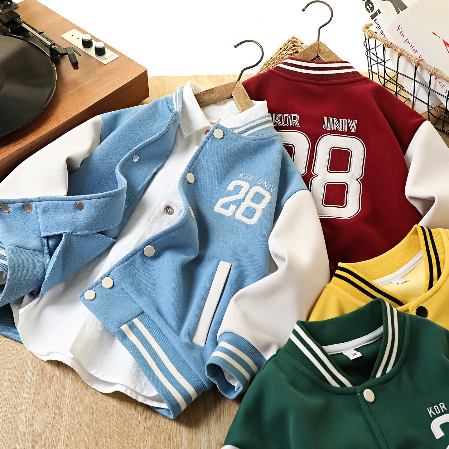 童装棒球服外套男童学院风夹克2026春秋款儿童中大童衣服春装亲子