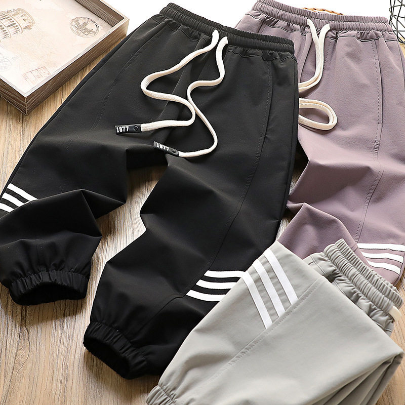 男童裤子春秋季薄款2025新款春装儿童运动裤中大童童装男孩长裤