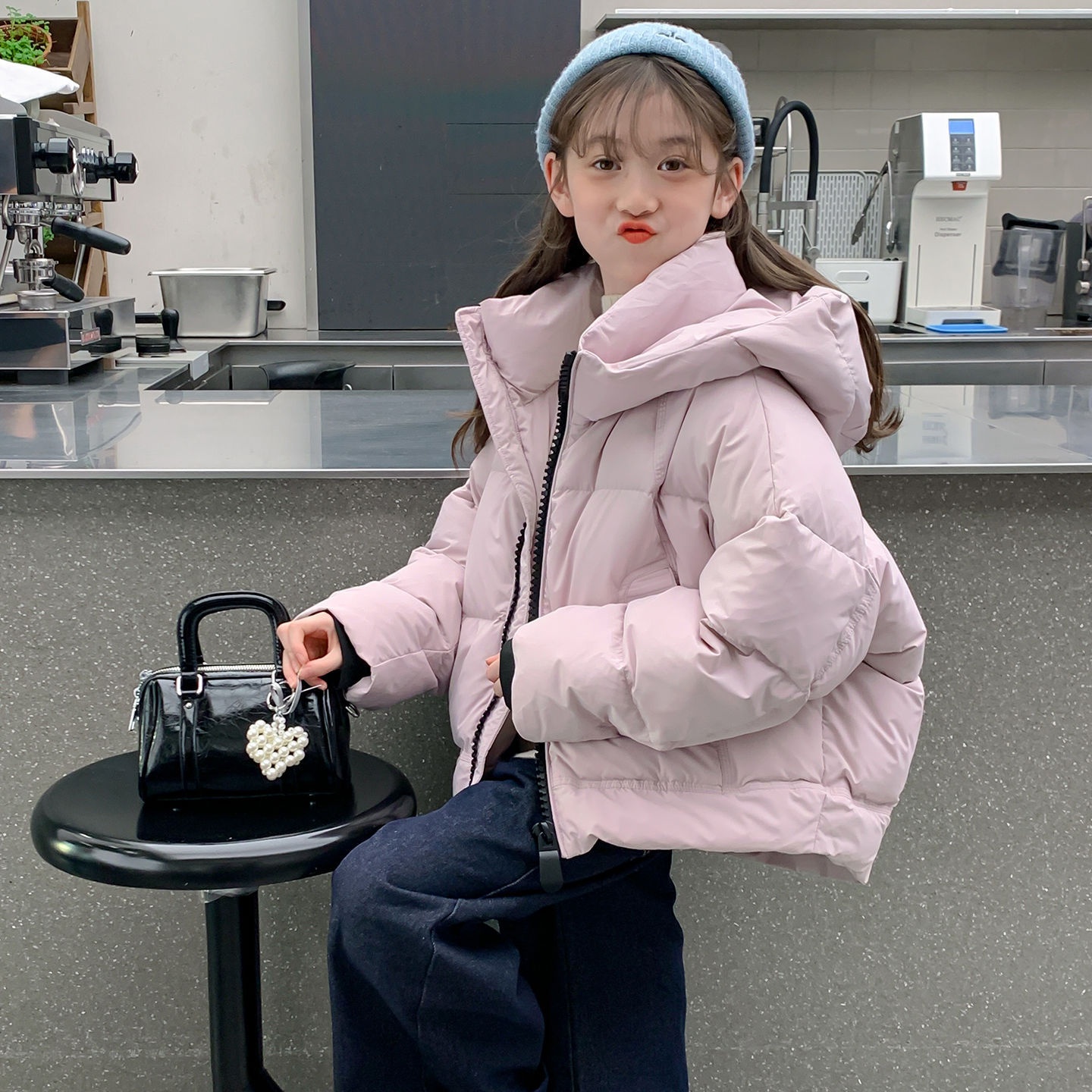 女童羽绒服冬装2025新款儿童白鸭绒外套女孩大童冬季防寒保暖上衣