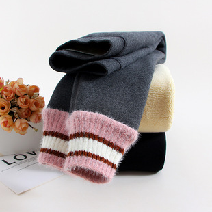 儿童打底裤女童外穿一体绒加绒加厚冬季特厚收口长裤宝宝冬款长裤