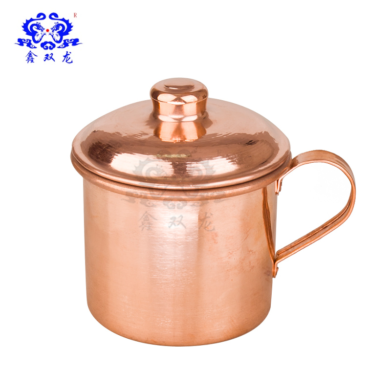 铜餐具 紫铜水杯 铜茶缸子 铜水杯铜 铜杯 400毫升