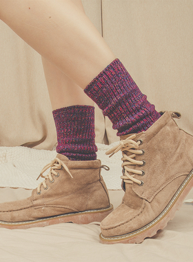 买一送一金银葱亮丝袜子女纯棉中长筒可搭配老爹鞋靴日系韩堆堆袜