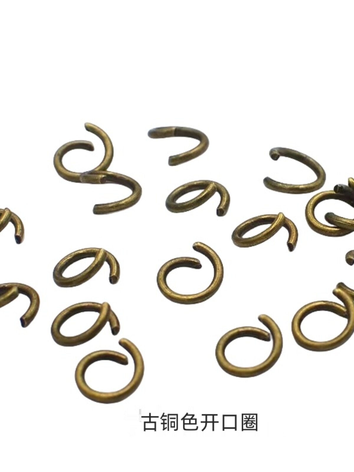 50G 청동 오픈 링 5MM 레트로 작은 반지 10MM 두꺼운 1166 골동품 8MM-9MM