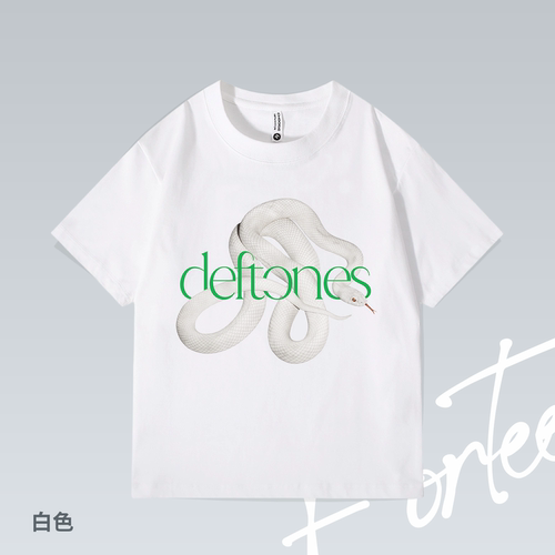 亚声调 私人音乐 deftones乐队摇滚音乐印花重磅T恤男女宽松短袖