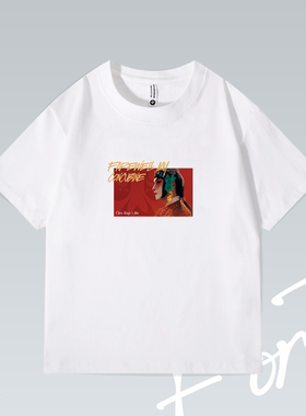 Fortee 霸王别姬 经典电影落肩个性潮流印花重磅T恤男女宽松短袖