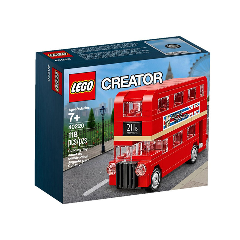 lego乐高40220伦敦双层 小巴士10252mini40252儿童礼物积木哈雷