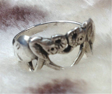 泰国进口--S925泰银--双象--纯银--戒指/指环全新未镶嵌现货银饰