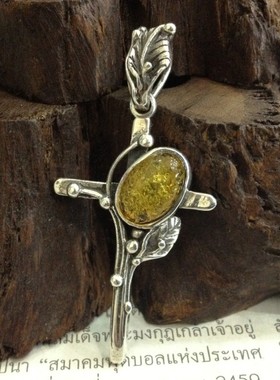 泰国十字架波西米亚风天然琥珀