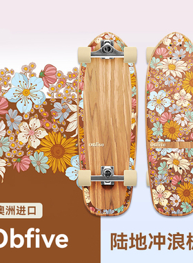 澳洲obfive小雏菊陆地冲浪板滑雪新手专业训练代步男女生冲浪板