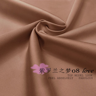 面料糖果色纯棉布料纯色贡缎土黄棕色1.3米宽弹力 服装 474夏季