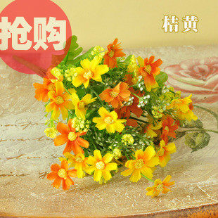 仿真花小雏菊假花绢花装饰花野菊花多色跳兰菊小花草田园摆放花艺