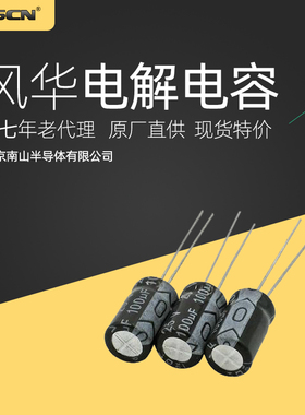 直插铝电解电容 LE 100UF 25V 6.3*12mm 风华 8101LDMAA12LE0110