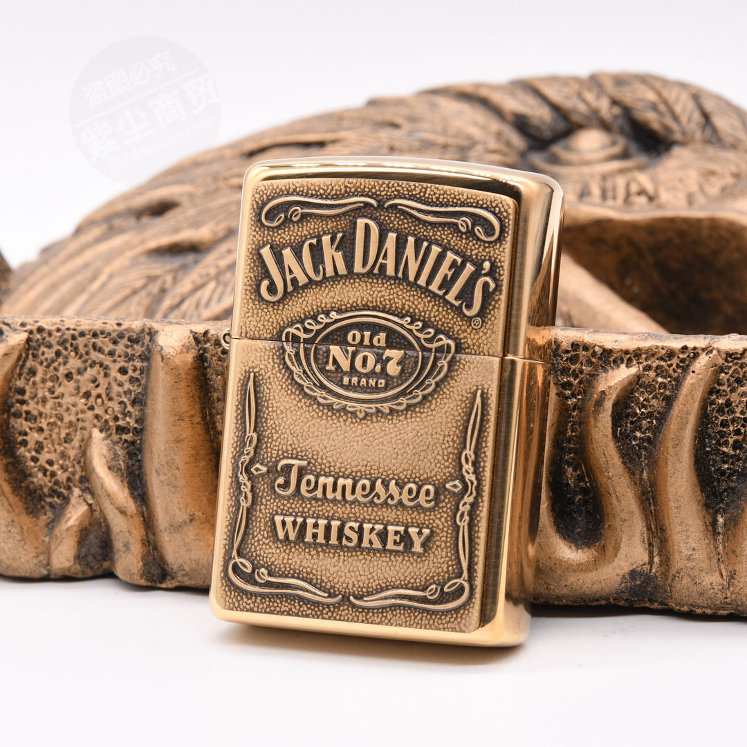 正品ZIPPO 专柜原装芝宝打火机 16年老版杰克丹尼酒铜254BJD428