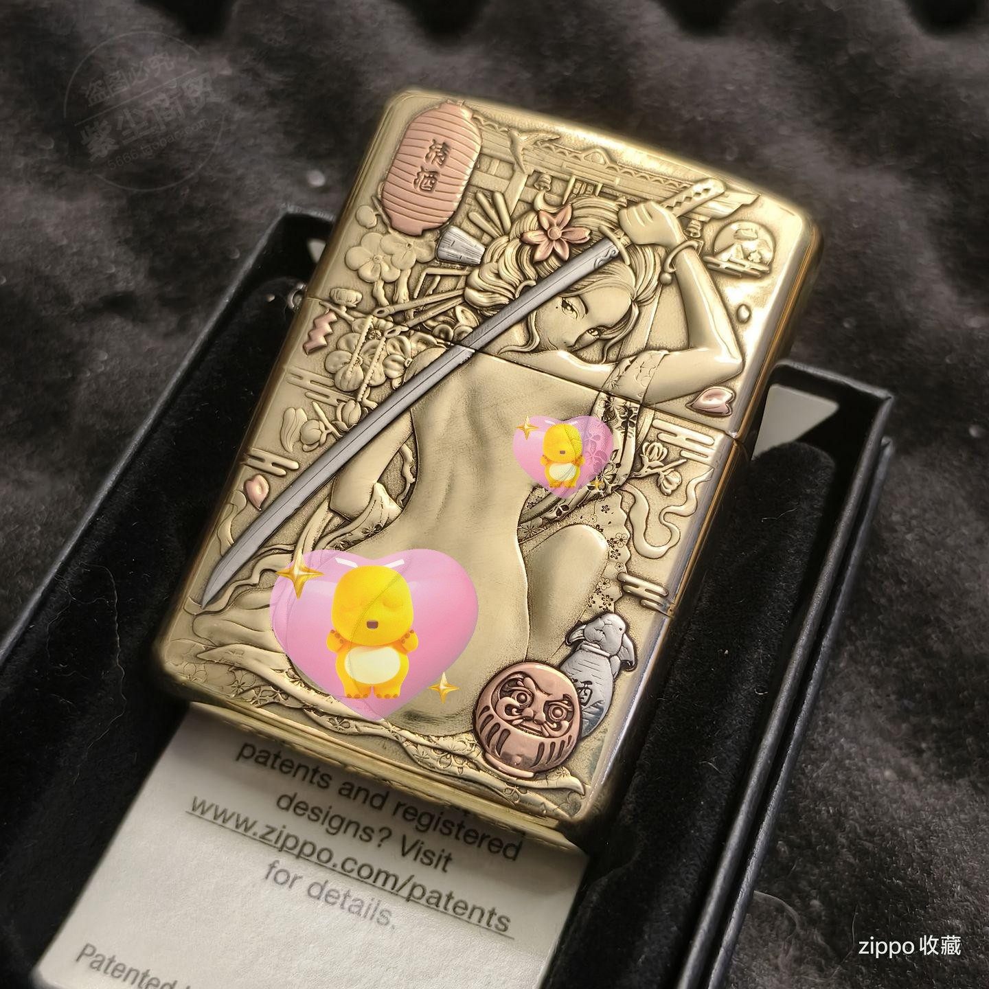 zippo原装芝宝打火机正版盔甲纯铜双面雕鬼王破法者刀姬蛇女九尾