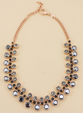 镶嵌水晶ins冷淡风欧美项链