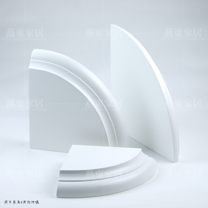 欧式雕刻墙角置物架隔板 半圆形转角搁板壁架 东北白桦实木制作