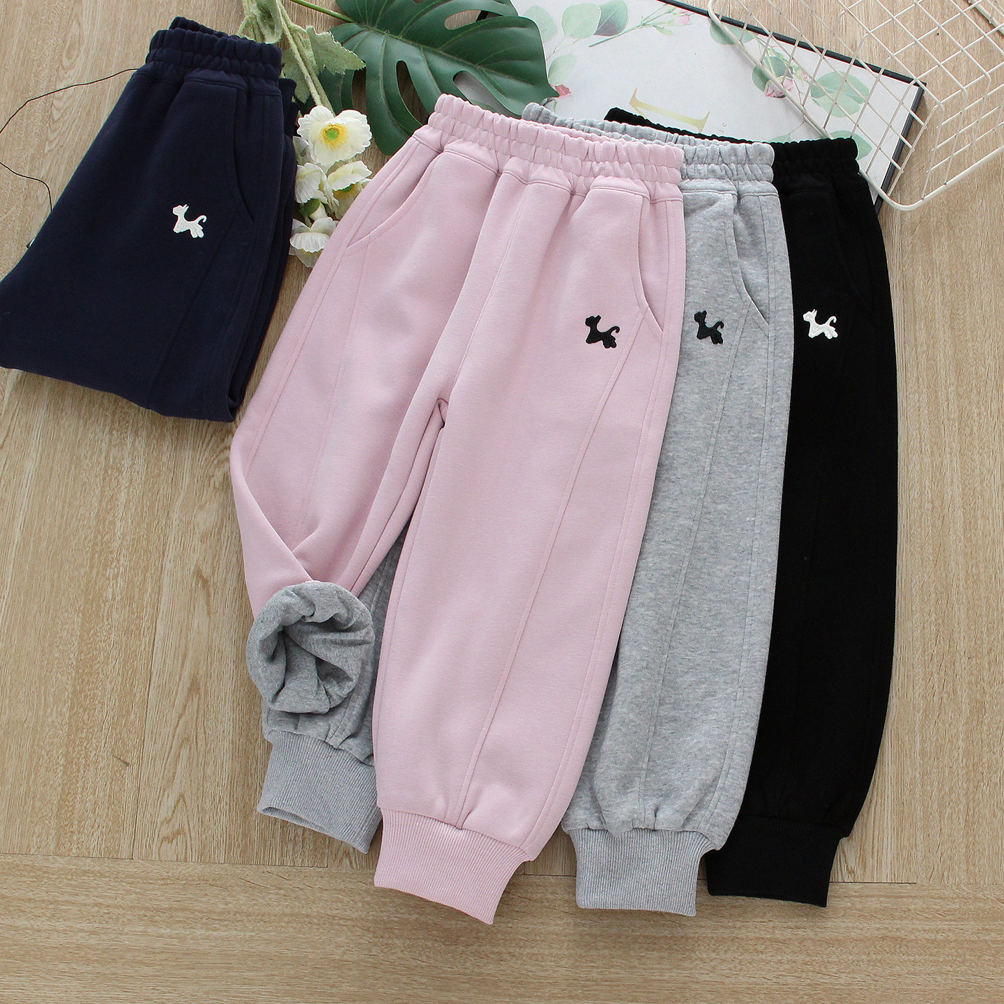 男女童深秋初冬休闲裤2025中大童纯棉内衬夹裤儿童时尚束脚长裤子,童装/婴儿装/亲子装,裤子,淘宝优惠券,粉丝福利购,淘宝优惠卷