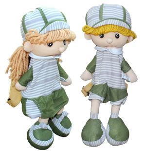 雅皮士正品BQ娃娃 双肩背包娃娃 毛绒玩具 情侣娃娃特价两个包邮