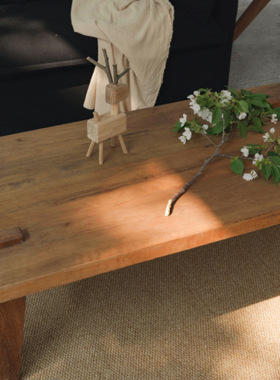 侘寂风实木摆件客厅玄关装饰品