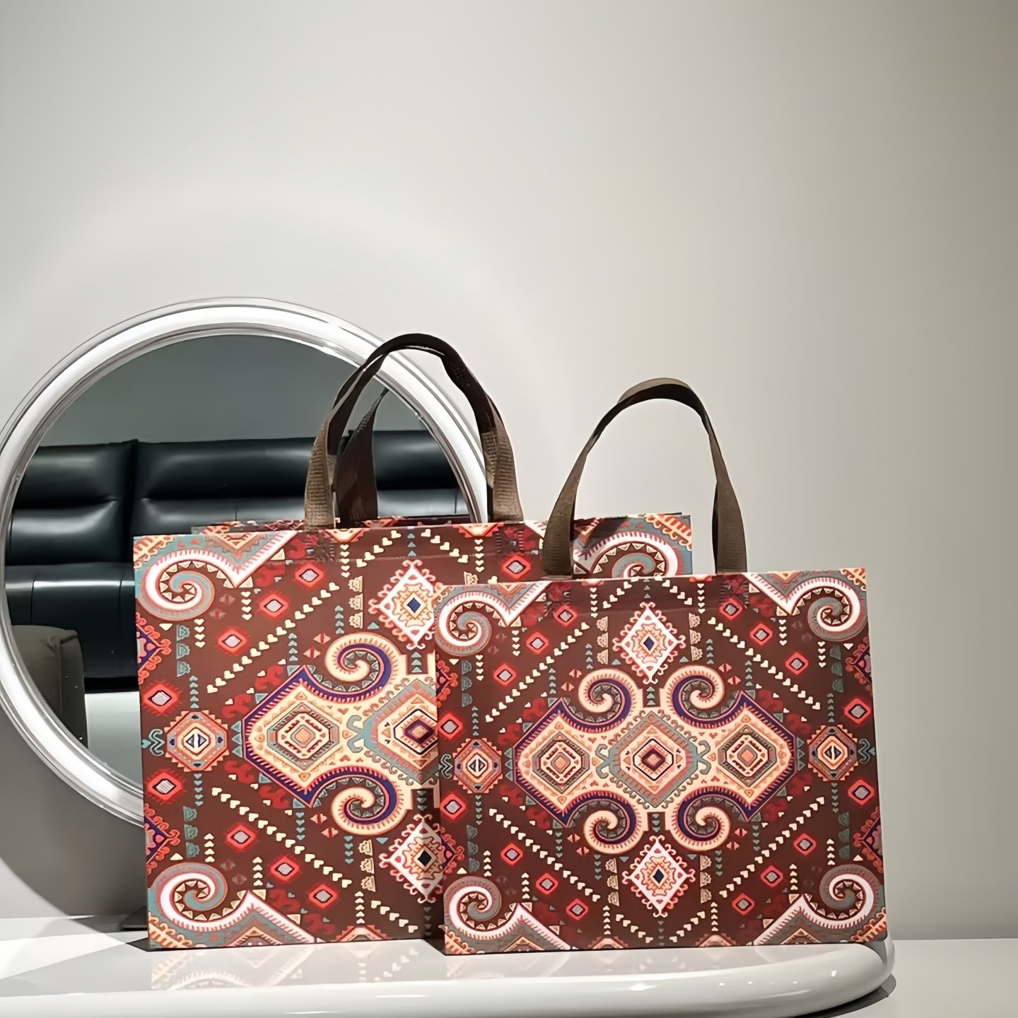 服装店手提袋定制logo覆膜无纺布购物袋印企业广告衣服包装袋防水