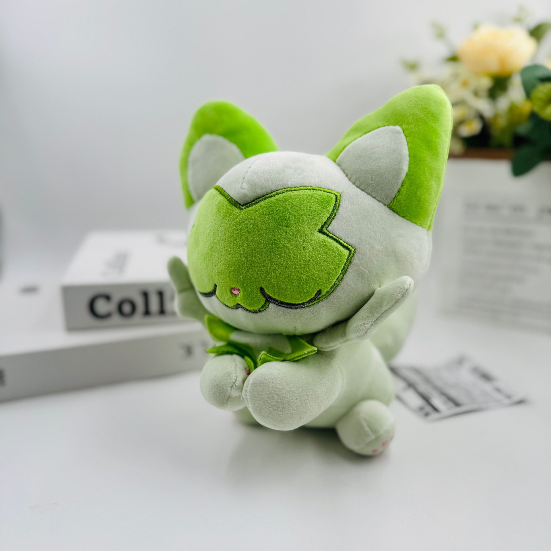 25cm中号趴姿睡眠新叶猫毛绒公仔玩具玩偶带吊牌