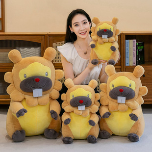 大牙狸公仔睡觉抱枕玩偶抓娃娃机礼物毛绒玩具