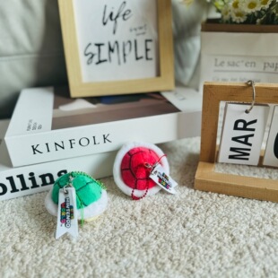 新款6cm小号日本原单慢慢龟壳挂件马里奥玛丽毛绒公仔钥匙扣