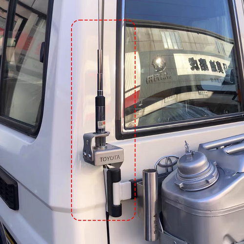 丰田LC71/LC76/LC78 天线防盗支架原车孔位免打孔 加厚不锈钢夹边