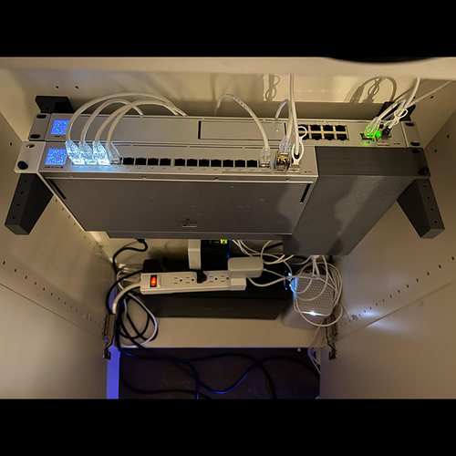 Ubiquiti Unifi usw pro max 16 poe 19英寸机架支架无工具安装