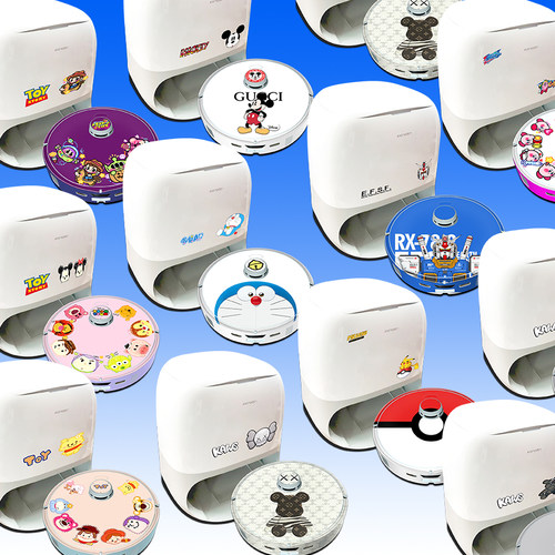 石头易撕易贴扫地机贴纸贴膜贴画