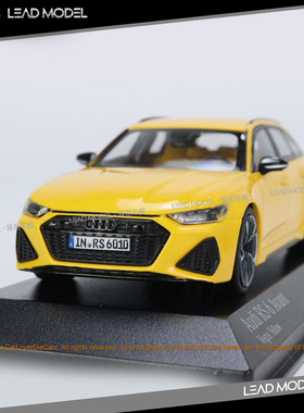 出货|奥迪 Audi RS6 Avant 黄色 迷你切 MINICHAMPS 1/43 车模型